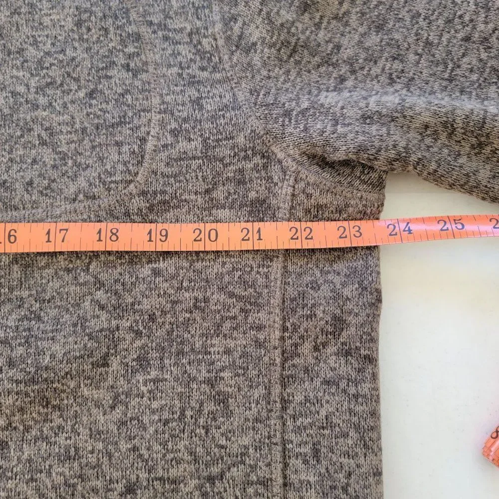 Northcrest Mock Neck Quarter Zip Shacket Mens L Shirt Jacket Brown‎ Long Sleeve